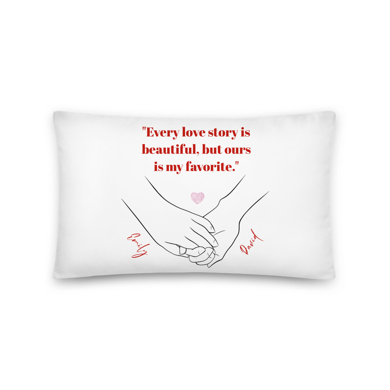 My Love - Personalized All-Over Print Basic Pillow