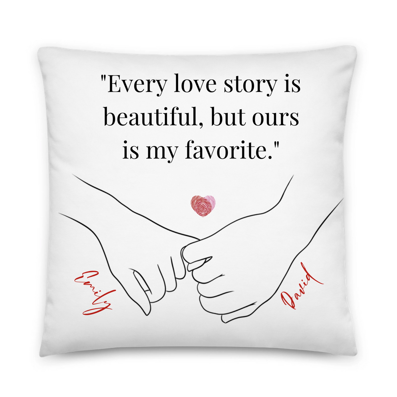 My Love - Personalized All-Over Print Basic Pillow