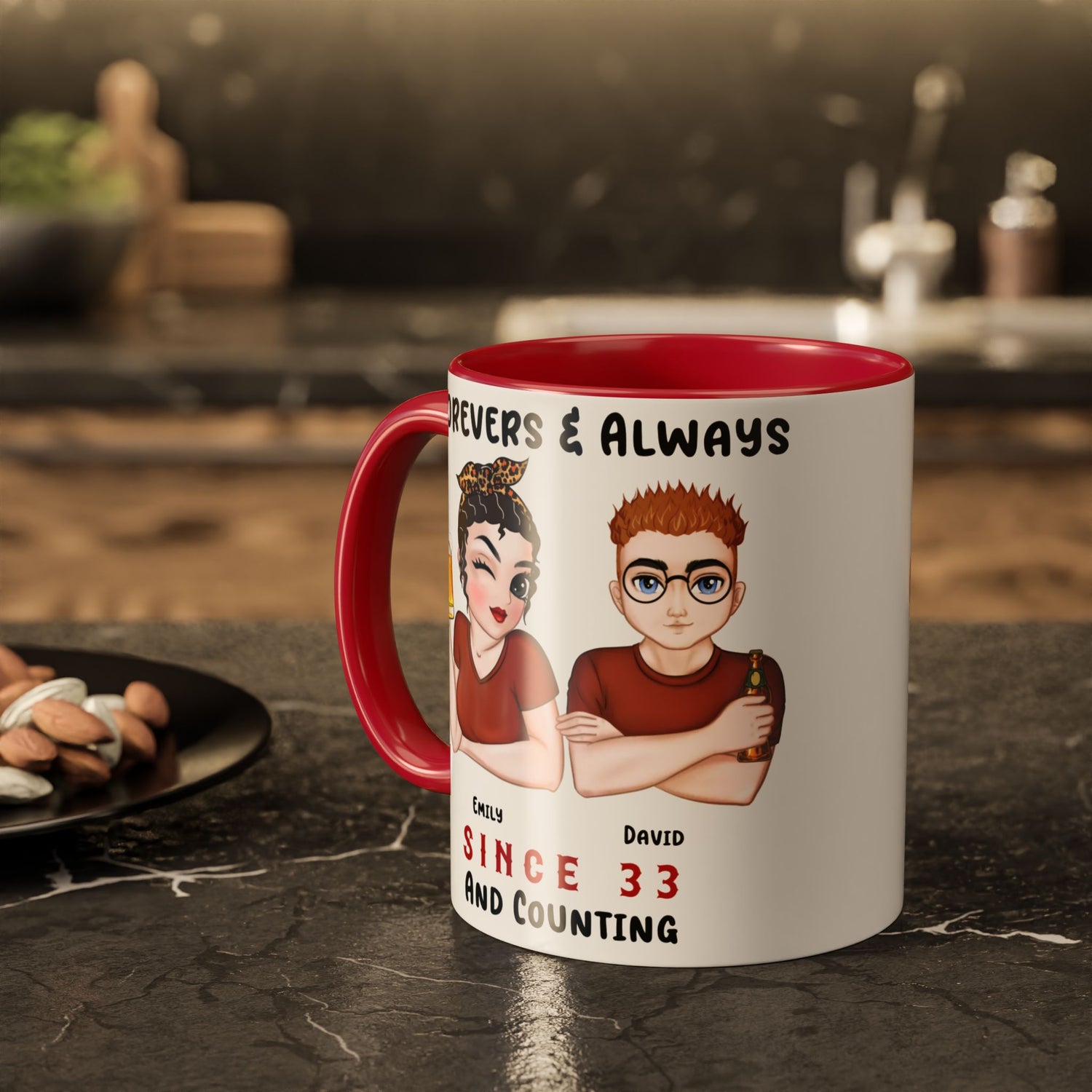 Forevers & Always - Personalized Colorful Mugs