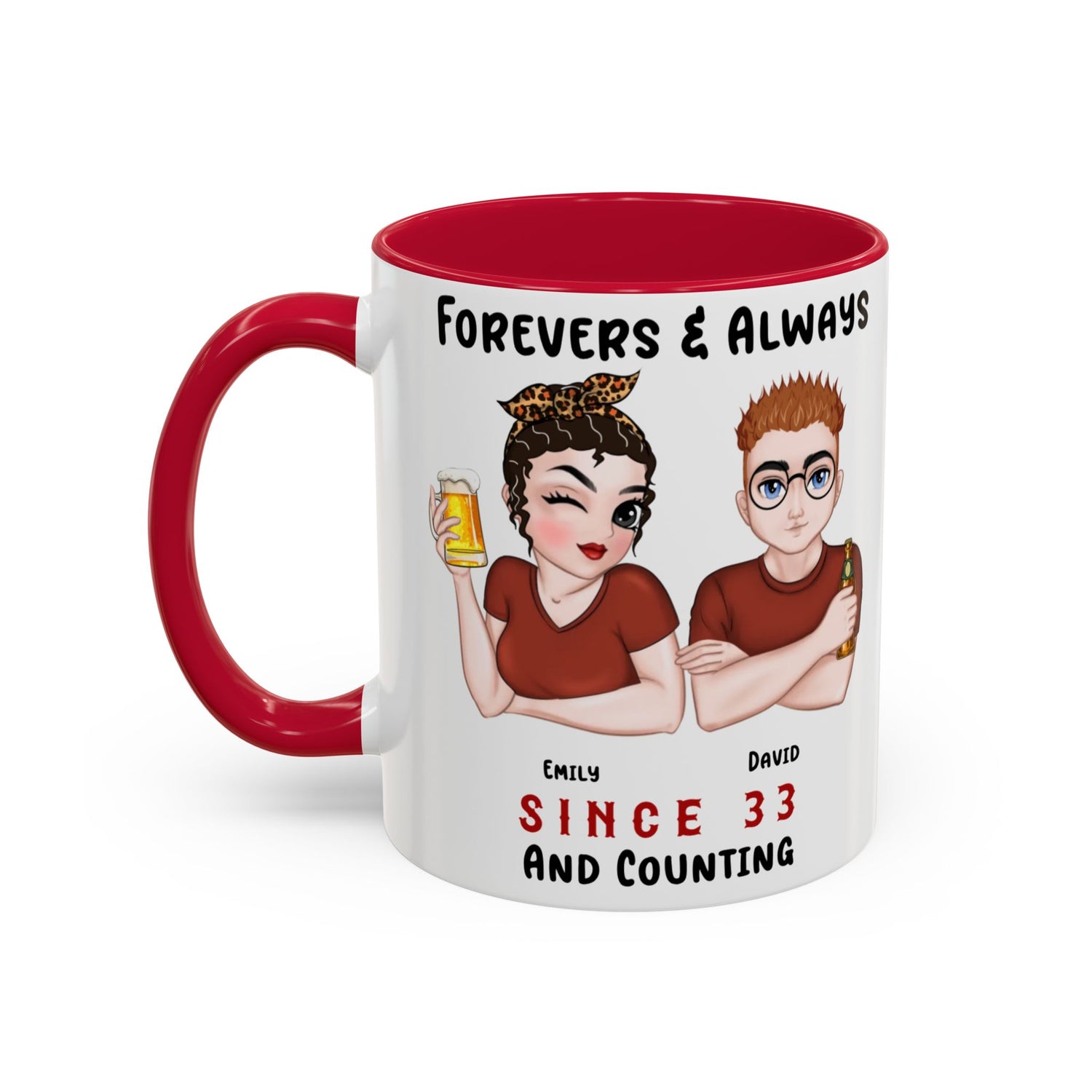 Forevers & Always - Personalized Colorful Mugs