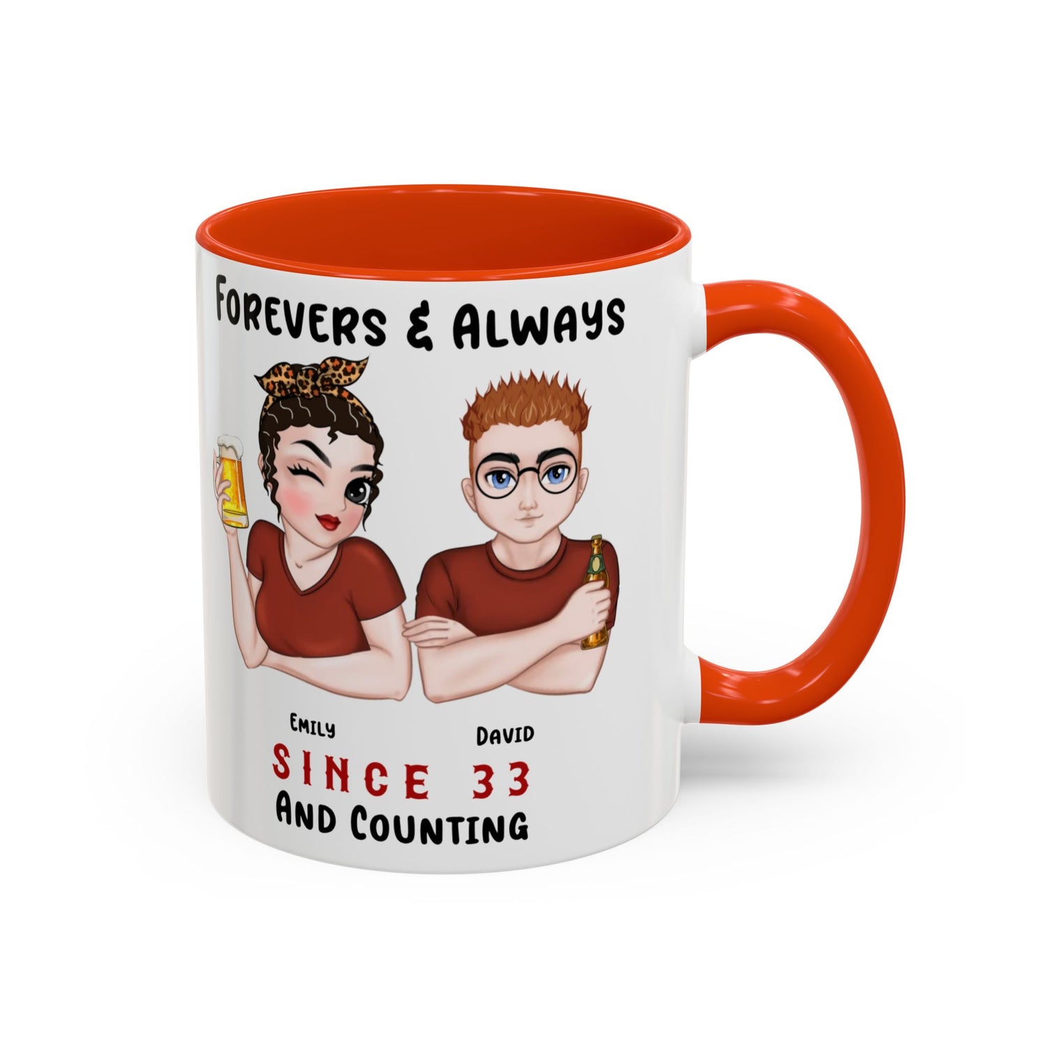 Forevers & Always - Personalized Colorful Mugs