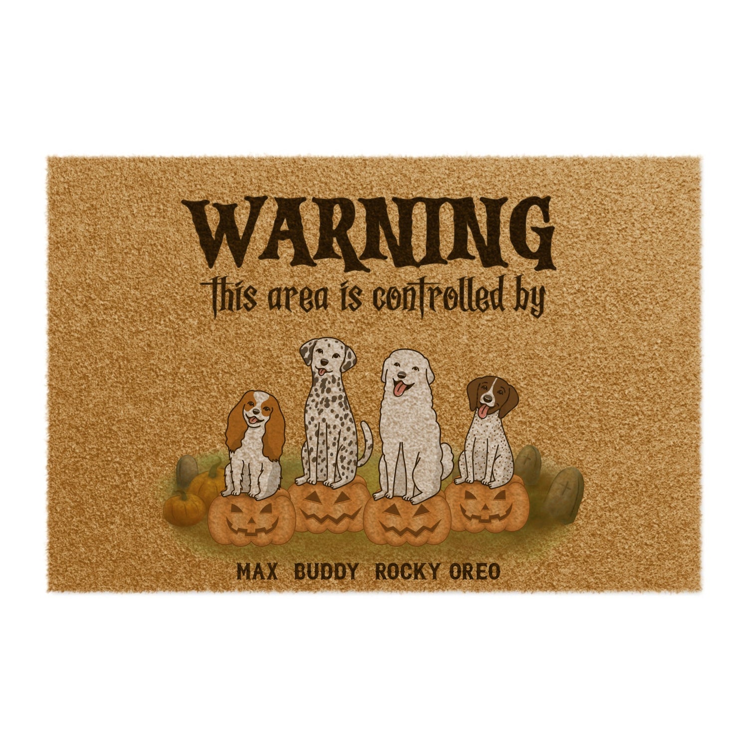 Warning This are is controlled by - Personalized Doormat