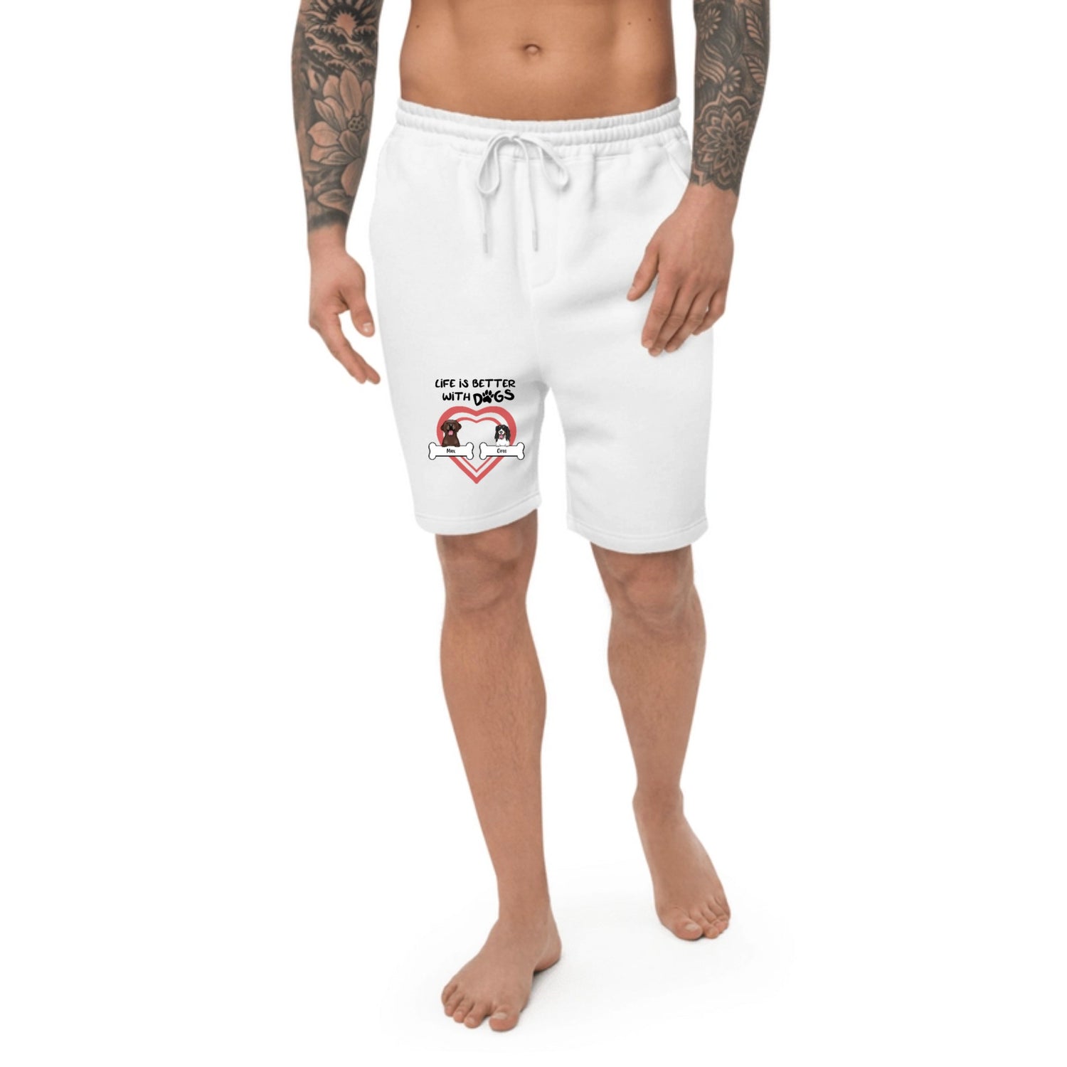 Life is better with dogs - Personalized Men's Shorts