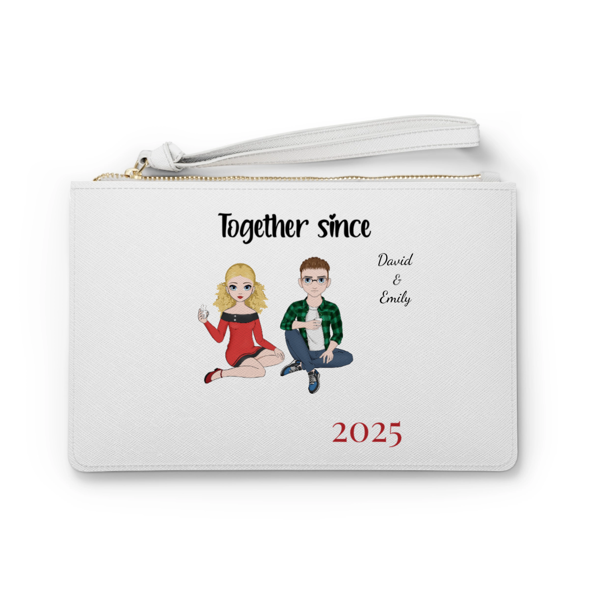 Together Since - Personalized Clutch Bag